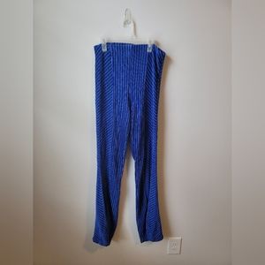 Free People Blue Velvet High Waisted Flare Pants